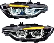 Car Front Lights Compatible For BMW F30 F35 LED Headlight Projector Lens 2013-2018 3 Series 320i 325i DRL Angel Eyes Automotive Accessories(For Xenon)
