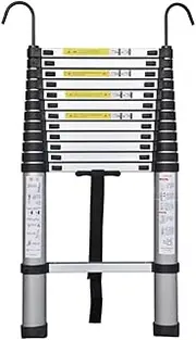 Ladder,Outdoor Ladders,Telescopic Ladder,Aluminum Multi-Purpose Telescoping Ladder with Hooks, Heavy Duty Telescopic Extension Ladder,Outdoor Ladders for Household Daily or Hobbies, Load 330Lbs