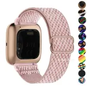 Nylon Strap Elastic Watch Band For Fitbit Versa 3 3rd Gen / Sense Wirstbands