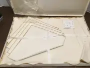 Berninia Scallop Linen Placemat & Napkin 8 Pc Set F & C No. 83 L NOS Cream