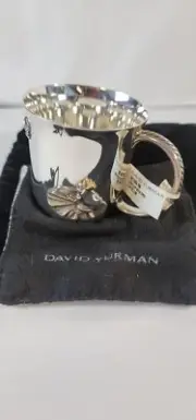 David Yurman Sterling 18k Kids Cup With Frog HTF
