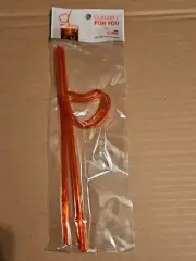 Heart-shaped COCA-COLA Coke Straws (SET OF 2) COLLECTIBLE