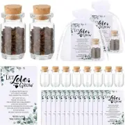100 Sets Wedding Favors For Guests 100 Small Glass Bottles Clear Vials With Cork