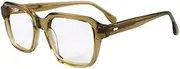 [BETSION] Vintage Square Frames Metal Eyeglasses Frames Glasses Frame Spring Hinges Glass Unisex for Men Women