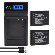 2x Battery +Charger For Panasonic CGA-S007E Lumix DMC-TZ11 TZ15 TZ1 TZ3 TZ4 TZ5