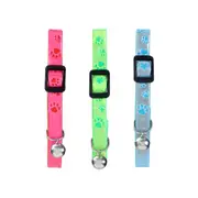 Paws & Claws Reflective Fluro & Adjustable Breakaway Cat Collar with Paw Design - 30x1cm