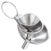 3pcs/set Oil Funnel Stainless Steel Wine Flask Funnel for Filling Bottle