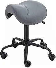 Saddle Stool Ergonomic,Swivel Rolling Chair,Hydraulic Height Office Chair,Adjustable Height 43-53cm,for Massage Office Home and Salon,Load 440LBS(Color1)