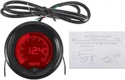 X AUTOHAUX 2" 52mm DC 12V Voltage Gauge Colorful LED Digital Voltmeter Gauge 8-18V 1 Pc Cable Universal Car Voltage Meter Black Purple White