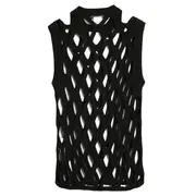 [COMME des GARCONS BLACK] Fishing Net Knit Vest