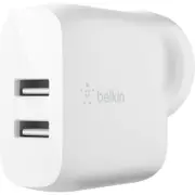Belkin BOOST↑CHARGE 24 W AC Adapter - USB - For Smartphone, Tablet PC, Power Bank, iPad Pro - 4.80 A Output - White