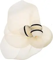 [FRCOLOR] Banquet Headdress Fashion Hat Wedding Hat Women Banquet Fascinator Headband Headdress for Tea Party Fancy Fascinator Elegant Headpiece Church Flapper Headpiece Beige Cloth