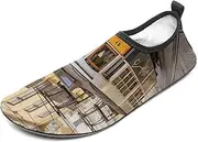 [BTCOWZRV] Water Shoes for Women Men Lisbon Tram Water Sports Shoes Slip-on Breathable Lightweight Athletic Aqua Sock