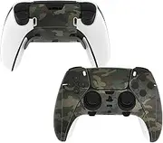 PlayVital 2 Set Skin Decals Sticker for ps5 Edge Wireless Controller, Custom Vinyl Decal Skins Wrap Cover for ps5 Edge Controller - Army Green Camouflage