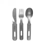 3in1 Utensils Set Fork Knife Spoon Outdoor Tableware 304 Stainless Steel Camping