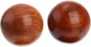 2Pcs Wood Hand Massager Balls Muscle Stretching Portable Fitness Massage Roller for Hand Therapy and Muscle