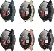 FitTurn Screen Cover intended for Garmin Venu 2 Plus Case Screen Protector intended for Garmin Venu2 Plus PC+Tempered Glass Ultra Clear Cover Bumper (6 Colors)