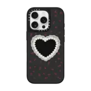 iPhone 16 Pro Mirror Case MagSafe Compatible Gothic Pearly Heart
