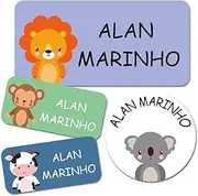 Ogelz Personalized Name Labels for Kids 137PCS Custom Stickers Washable Clothes and Gear No Iron Waterproof Self Adhesive Labels Stuff Daycare Toddlers School Supplies Water Bottle Camp (Animal)