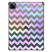iPad Pro 11-inch (3rd/4th gen) iPad Impact Case Pastel Rainbow Chevron Transparent