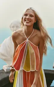 [Rosie Assoulin] Exclusive Riviera Silk-Chiffon Umbrella Top