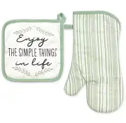 Homewear Enjoy The Simple Things In Life 2-pc. Oven Mitt & Potholder Set