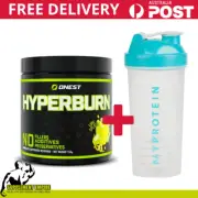 Onest Hyperburn Fat burner boost metabolism Focus Lime Splash 30srv Free Shaker