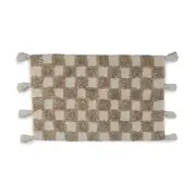 Checkerboard Bath Mat - Beige