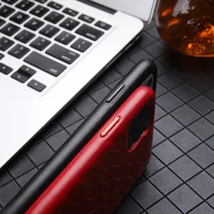 IPhone 12 Pro Max 12 mini 皮革保護殼手工編織紋設計頭層真羊皮背蓋手機殼