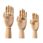 Wooden Hand Mannequin Left Hand Mannequin Figure Flexible Fingers Hand Model