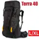 【The North Face】TERRA 40L 專業網狀透氣減震登山健行背包/3GA7-KX7 黑 N