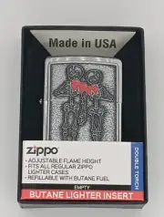 Zippo Couples Heart Emblem 48688 "Double Torch" refillable Butane Lighter