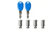 Rhino Rack Key And Lock Set #001 (4 Barrels / 2 Master Keys) RK001-4