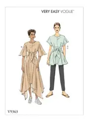 VOGUE SEWING PATTERN 9363 MISSES 4-14 VERY EASY DRESS, TUNIC & TAPERED PANTS