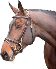 Velociti Rapida Leather Training Horse Bridle (UK Size: Cob) (Havana)