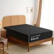 - Extra Deep King Fitted Sheet 1 Piece - 50Cm Deep Pocket Bed, 1000TC Ultra Soft