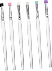 MUSISALY 6pcs Eye Makeup Tools Eyeshadow Eye Shadow Sticks Eye Shadow Applicator Eyelash Makeup Brush Silicone Makeup Brush Eyelash Flat Brush Lash Lift Pads Transparent Plastic Handle