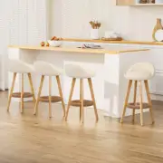 Dalvey Set of 4 Padded Leather Bar Stools