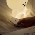LINE FRIENDS Brown Remote Control Mood Lamp Silicone Light USB Charging Baby