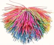 Soft Rubber ShuttlecockShuttlecock Foot Toy,2pcs Stretch Toy Bouncy Toy Bounce Toy Stretch Balls Fluffy Bouncing Balls String Bouncy Wire Rubber Band Silicone Stringy Balls Pompom Toddler Toy