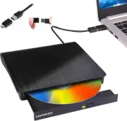 External CD DVD Drive for PC Laptop Windows 11 10 USB 3.0 Burner Reader Writer