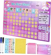 TEHAUX 1 Set Reward Chart for Habits Tracker Adorable Responsibility Chart with Stickers Potty Training Behavior Monitoring Engaging Fridge for Daily Tracking