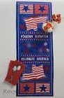 Celebrate America USA Flag Patriotic Red White Blue 4th July Table Runner 13x36
