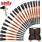 18Pcs Magnetic Impact Nut Driver Set Drill Nut Driver Drill Bit Extensions Crv
