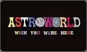 Astroworld Flag Black, 3x5 Feet Flag Banner, Man Cave Wall Flag with Brass Grommets for College Dorm Room Decor,Tailgates,Parties,Gift