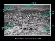 OLD LARGE HISTORIC PHOTO PHOENIX ARIZONA AERIAL VIEW OF THE TOWN c1940 1