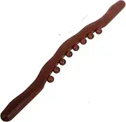 8 Beads Gua Sha Massage Wood Back Body Meridian Scrapping Therapy Muscle Relaxing Massager Universal Massage Tool(Brown)