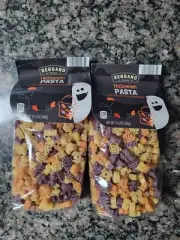 Reggano Colorful Shape Halloween Pasta Noodles Pumpkin Spider Bat lot 2- 17.6 oz