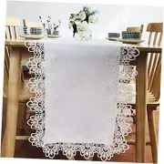 Lace Table Runner for Dining Table White for Wedding 16*70 H17176-white-1