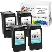 Cartridge Planet 2 Black and 2 Colour Compatible Ink for Canon PG-645XL CL-646XL PG645XL CL646XL for Canon MG2460 MG2560 MG2960 MG2965 MG3060 MX496 TR4560 TR4660 TR4665 TS3160 TS3165 TS3166 TS3360 T..